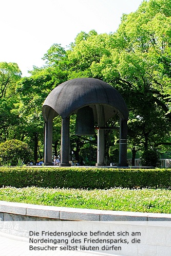 Friedensglocke im Friedenspark von Hiroshima
