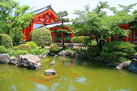 Landschaftsgarten im Sanjusangen-do-Tempel