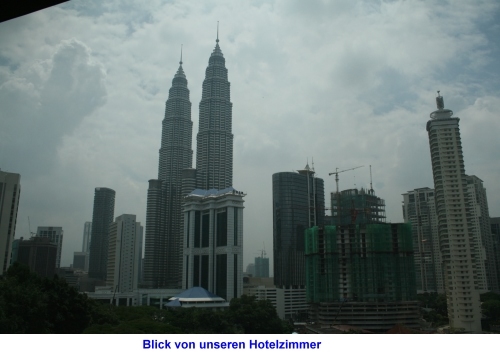 Blick von unserem Hotelzimmer