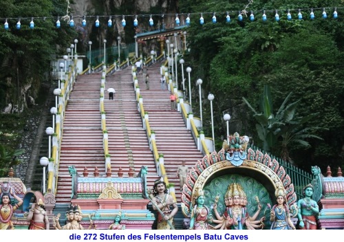 die 272 Stufen des Batu Caves