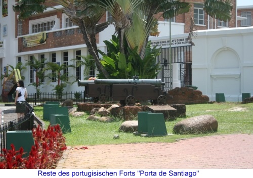 Reste des potugisischen Forts Porta de Santiago