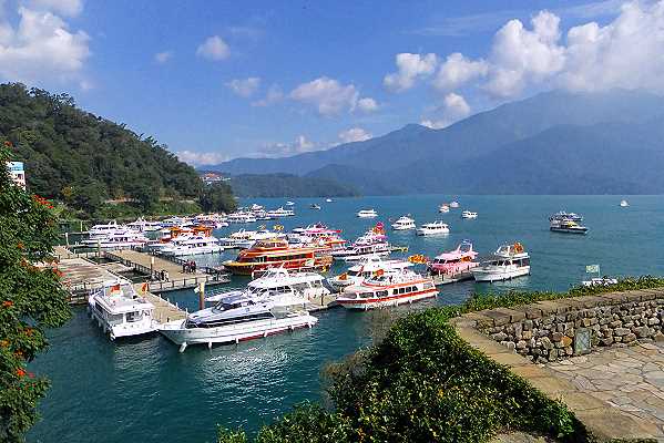 Blick auf dem Sun Moon Lake