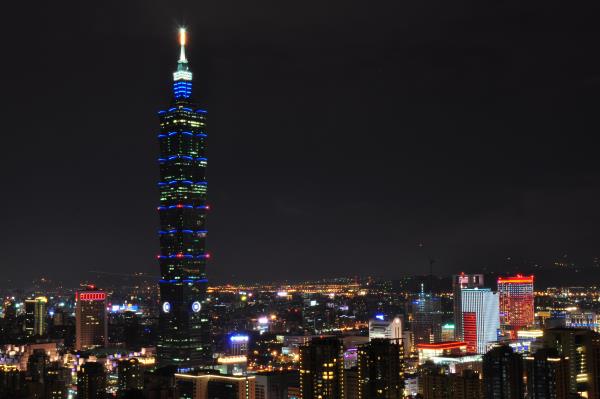 Taipai 101 bei Nacht