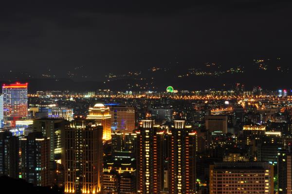 Taipei Stadt bei Nacht