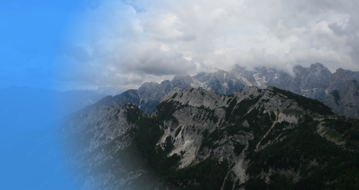 Ausblick vom Berg Slovenova Spica